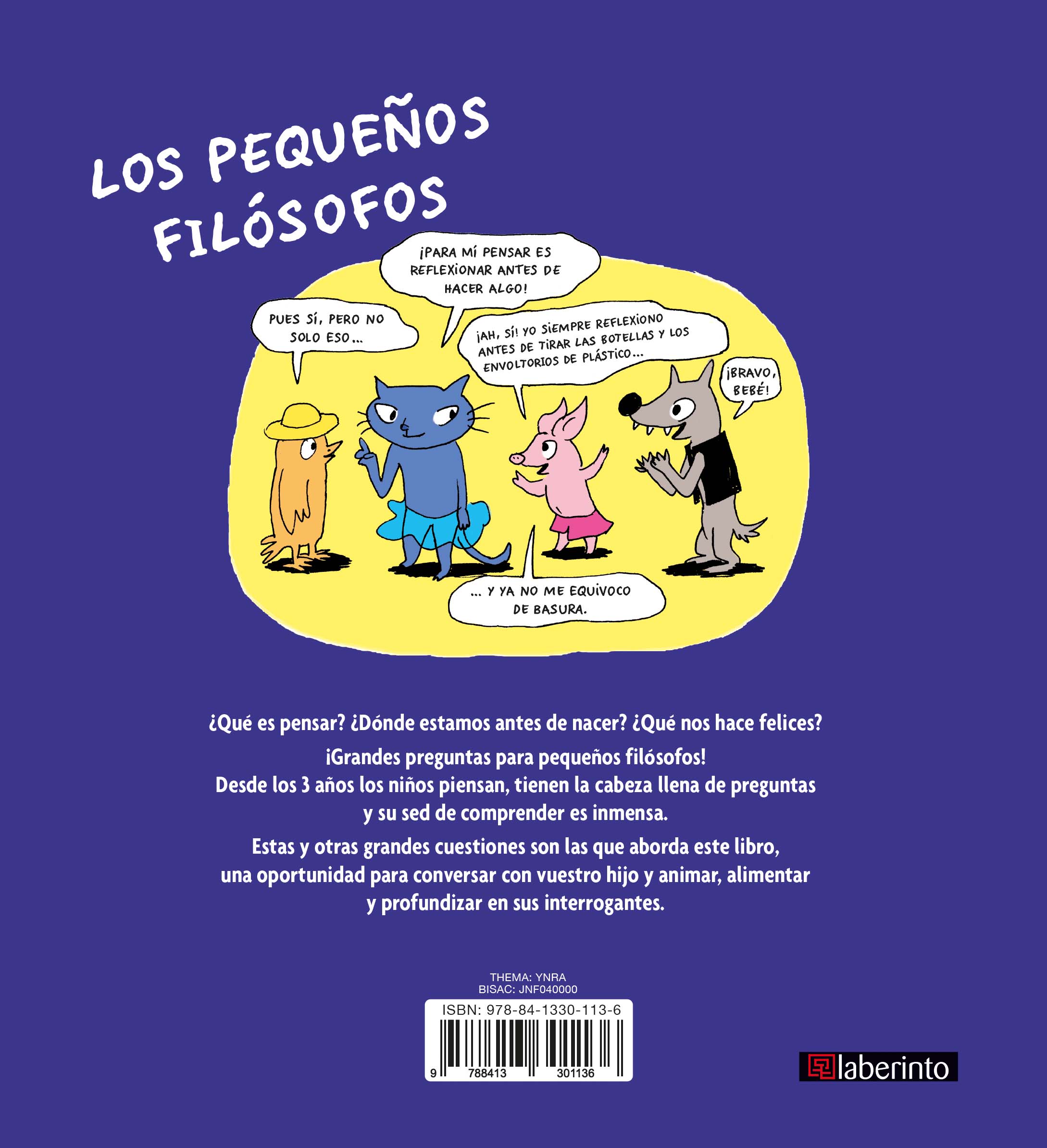 contraportada del libro los pequeños filósofos
